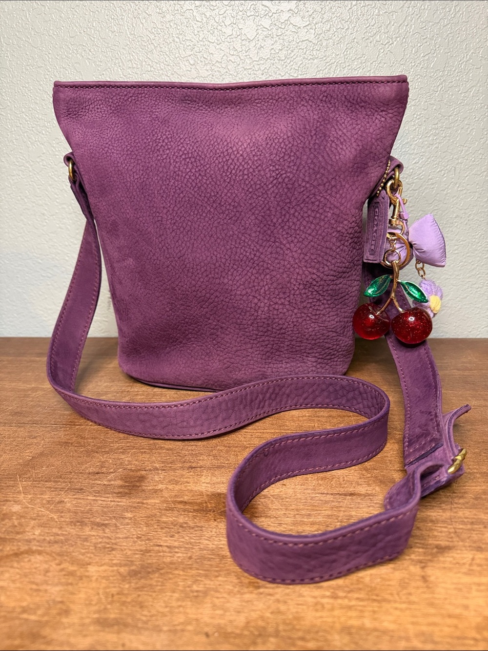Coach Purple Nubuc Leather Crossbody Sonoma Collection Cica 1996